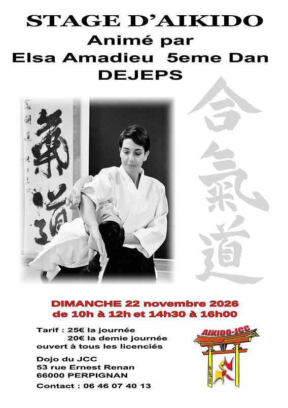 Affiche InterClub Aikido Bernerd Gensous et Christian Devoulon, 2026, Thuir