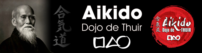 maître Ueshiba et logo du Club